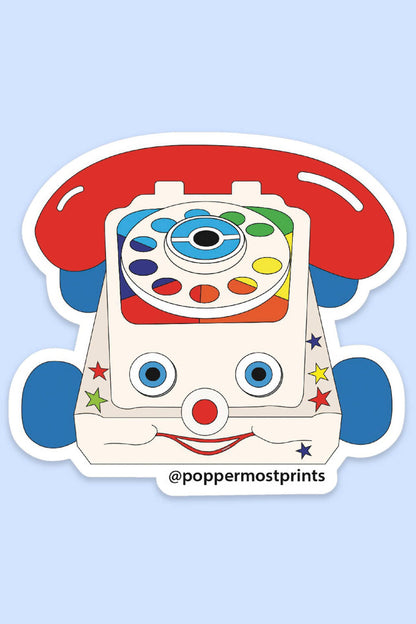 Retro Toy Phone Sticker