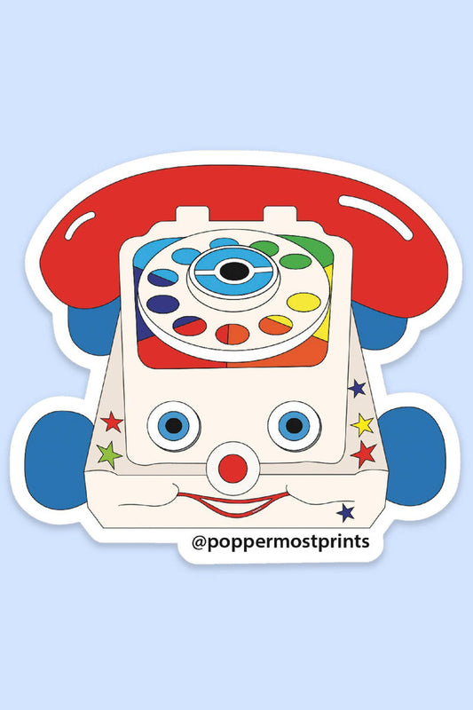 Retro Toy Phone Sticker