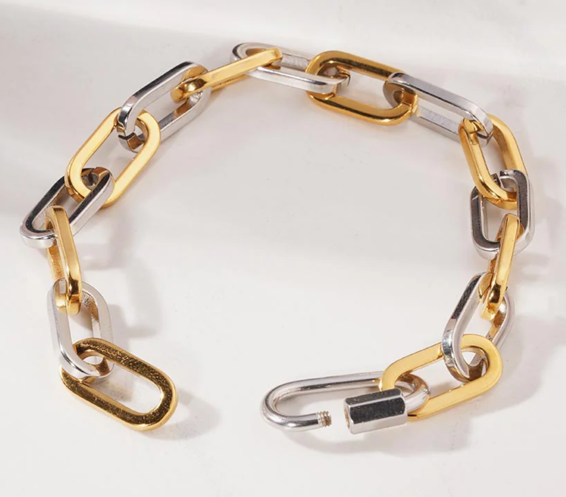 Relier Carabiner BiColour Link Bracelet | Waterproof  