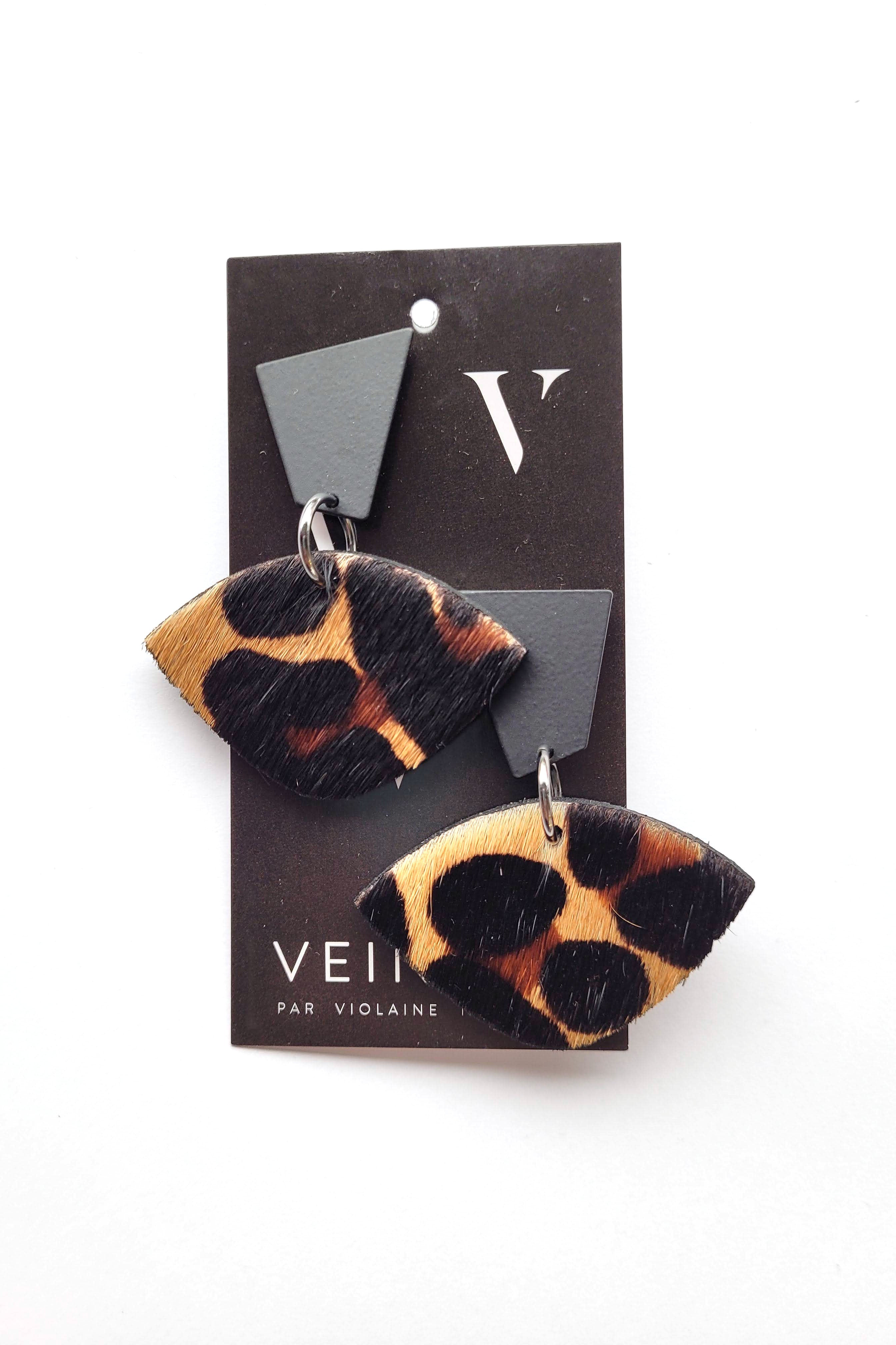 Pellan - Statement Geometric Leather Earrings