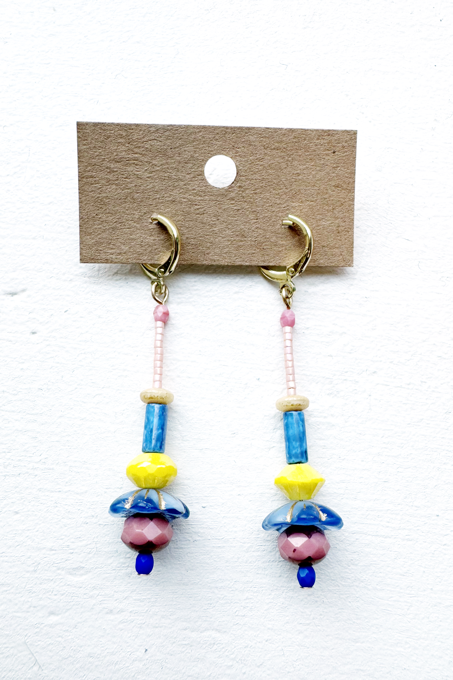Beaded Czech Glass Earrings
