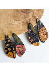 Wing Shaped Cork Earrings - Several Colour Options