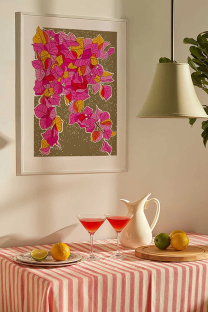 Bouganvilliea Risograph Print