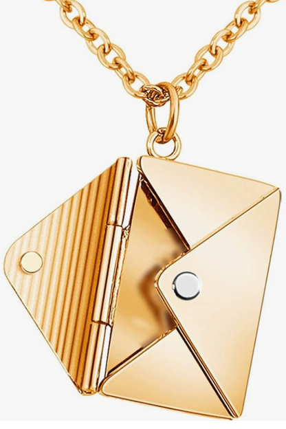 Love Letter 14K Gold Steel Necklace