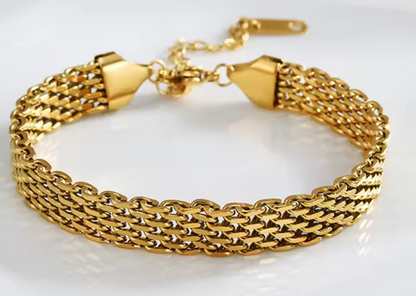 Bismarck Chain Band  Bracelet 18K Gold - Waterproof 