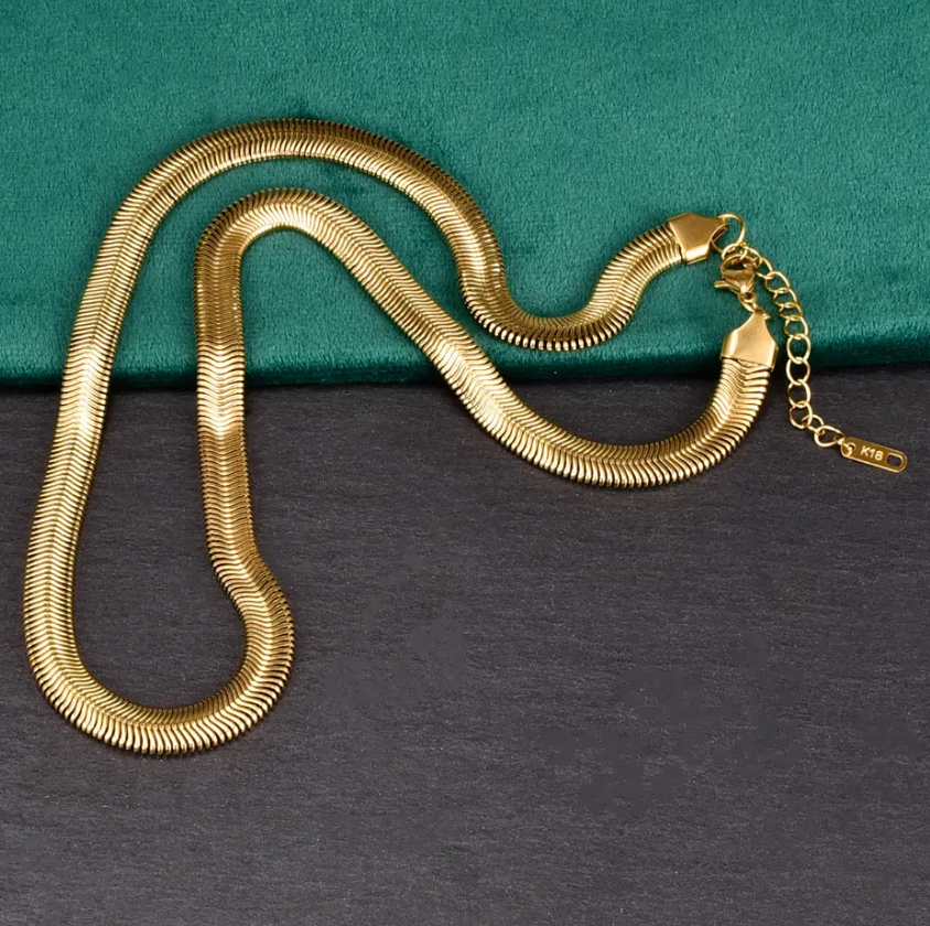 Snake Wheat Stainless Steel Waterproof Necklace