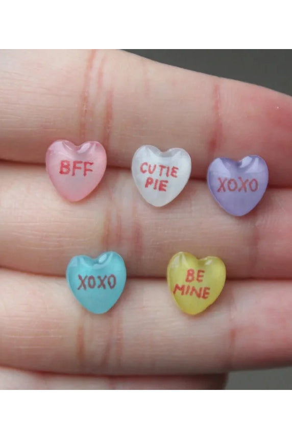 Candy Heart Stud Earrings