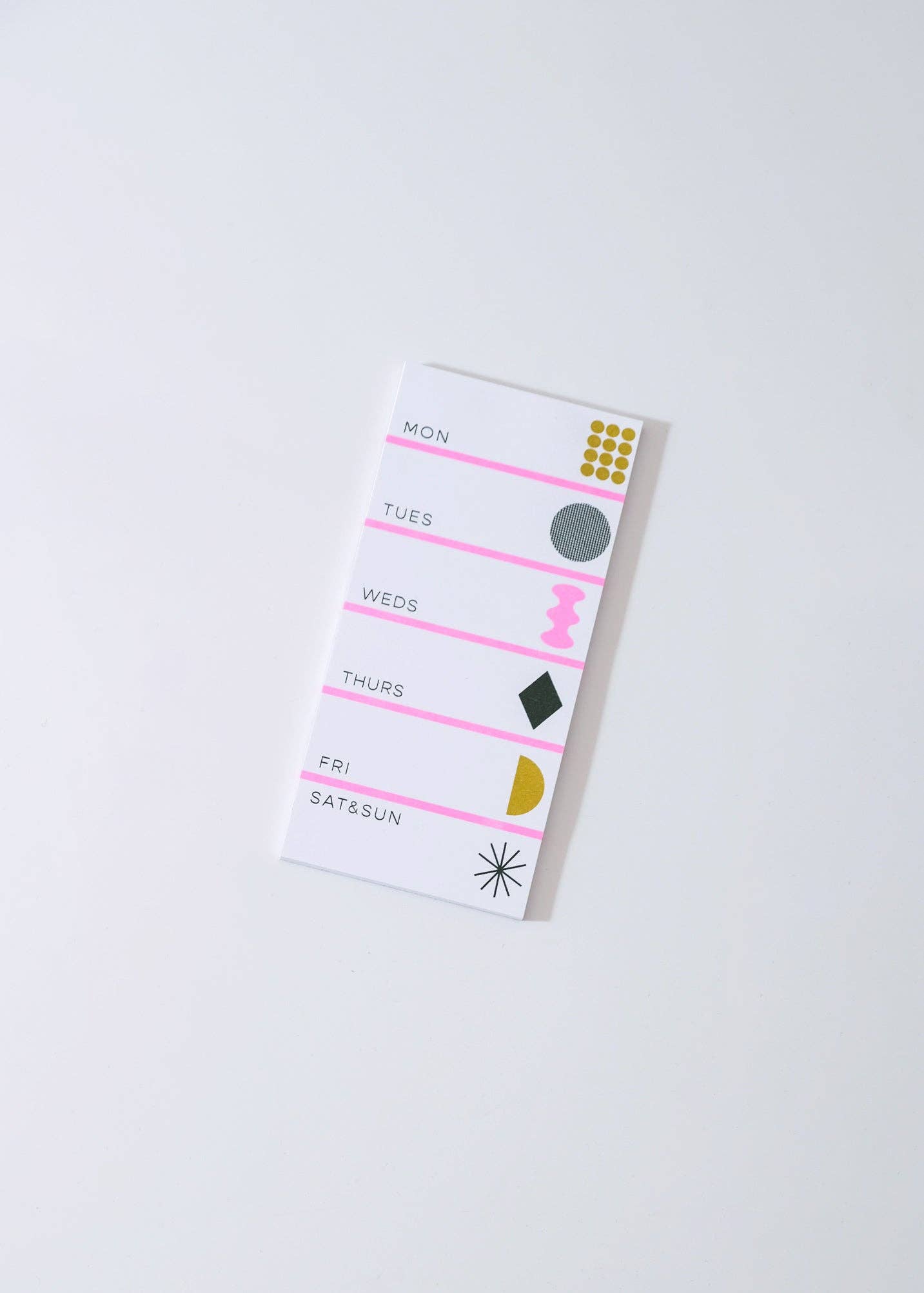 Weekly Tall Notepad • Pink