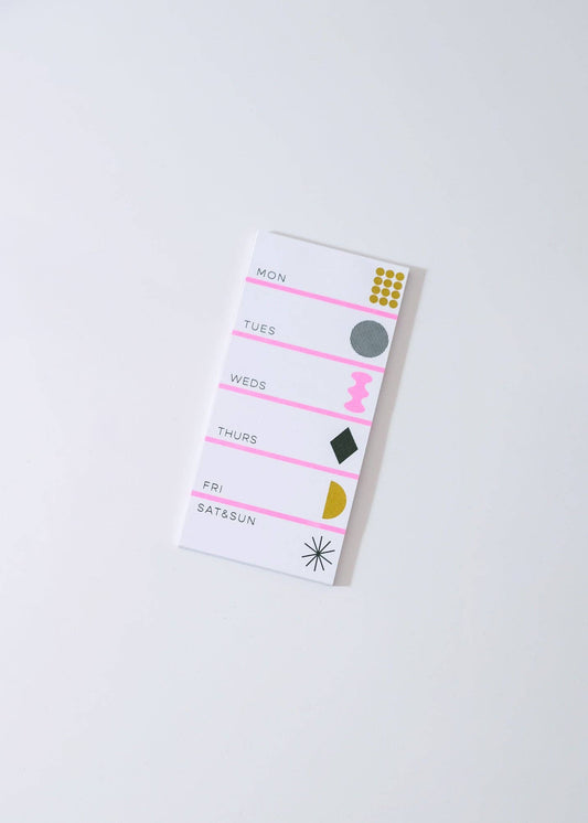 Weekly Tall Notepad • Pink