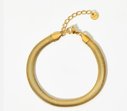 Snake Herringbone Steel Chain bracelet- Waterproof