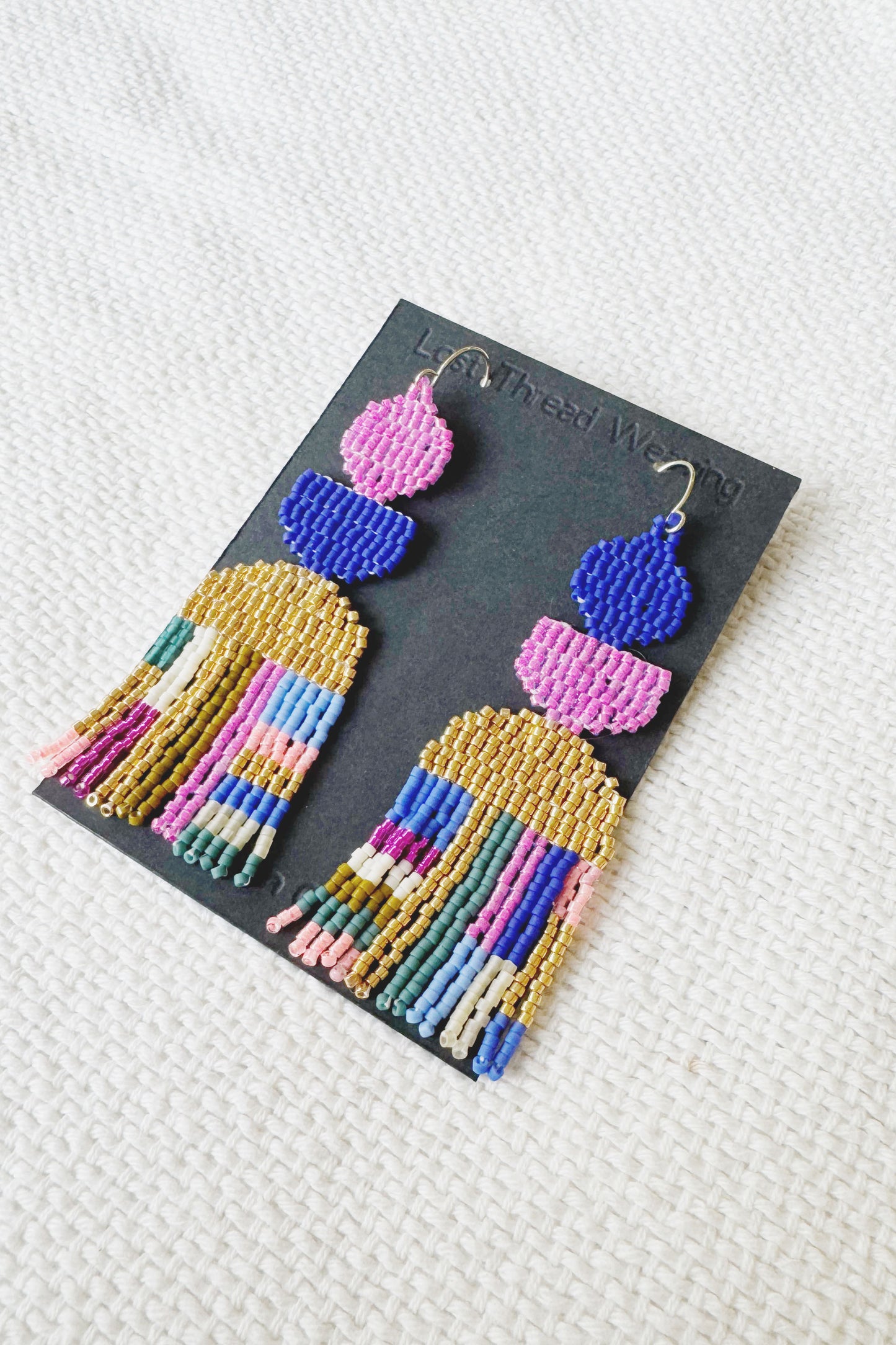 Colour Pop Beaded Shape Earrings Large - several options