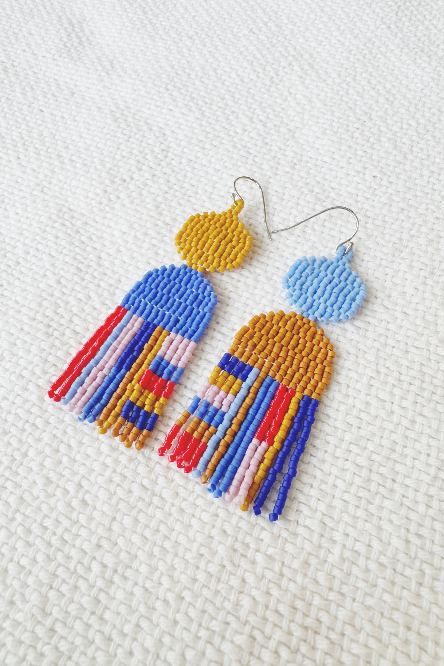 Colour Pop Beaded Shape Earrings