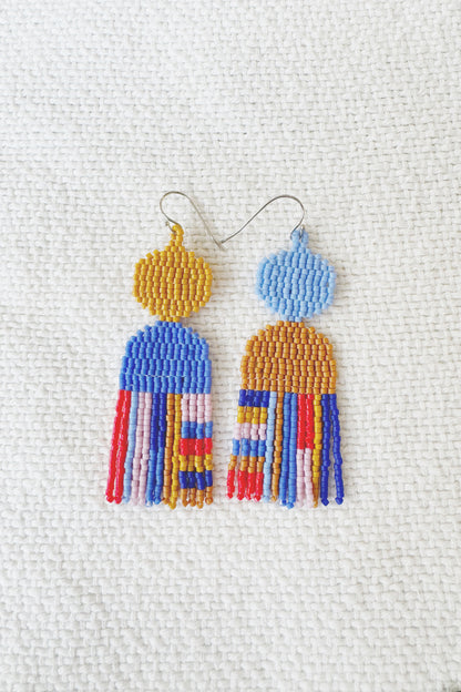 Colour Pop Beaded Shape Earrings