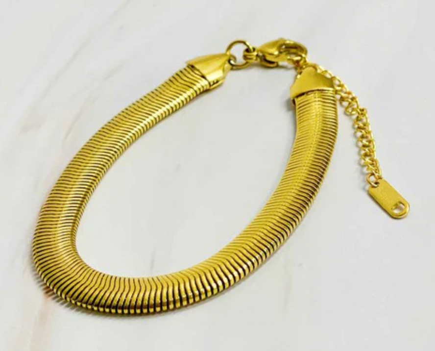 Snake Herringbone Steel Chain bracelet- Waterproof