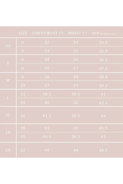 Dotty Size Chart