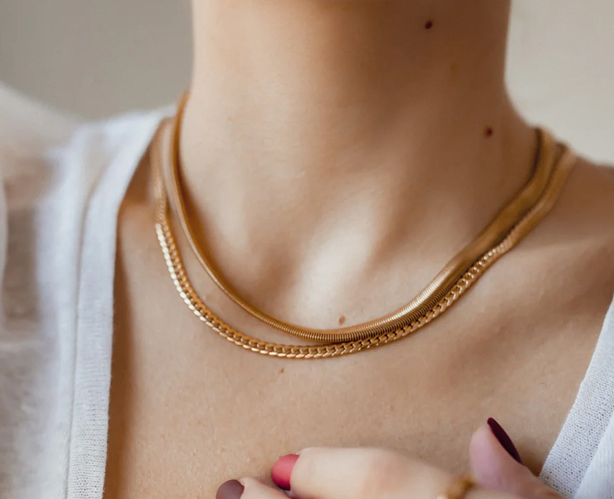Snake Wheat Stainless Steel Waterproof Necklace