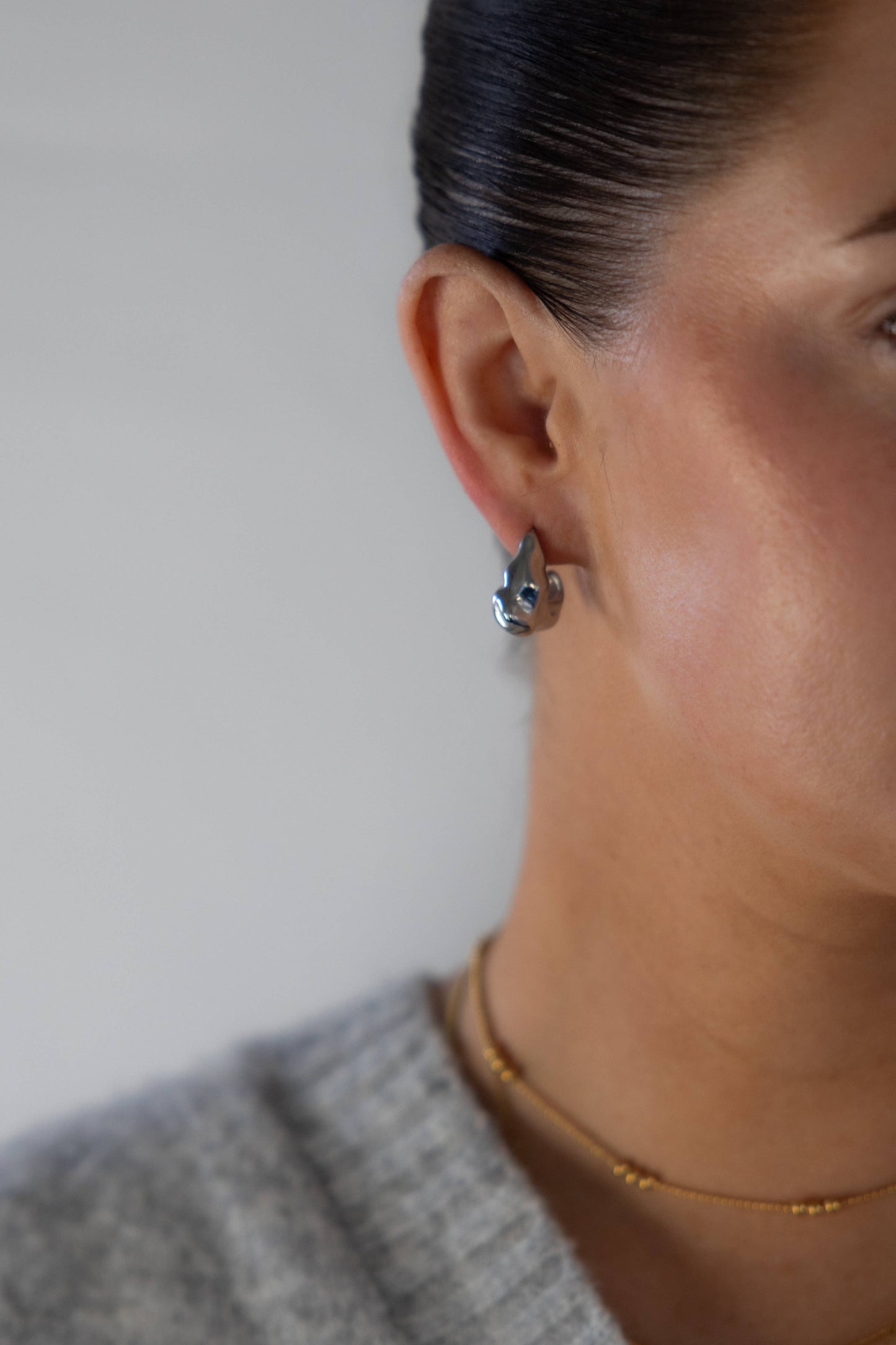 Organic Tri Hoop Earring