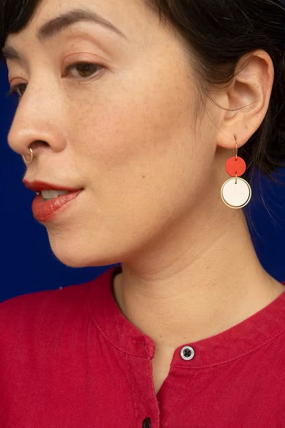 Two-Tone Orbit Earrings