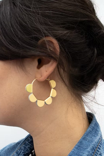 Daisy Hoop Earrings