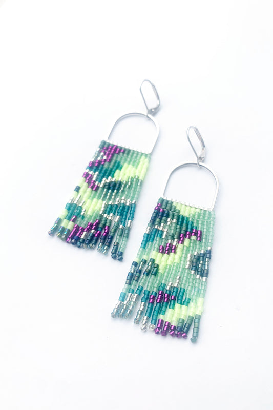 Aurora - Beaded Fringe Earrings