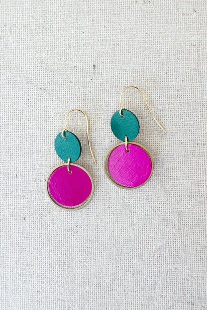Two-Tone Orbit Earrings - several colour options