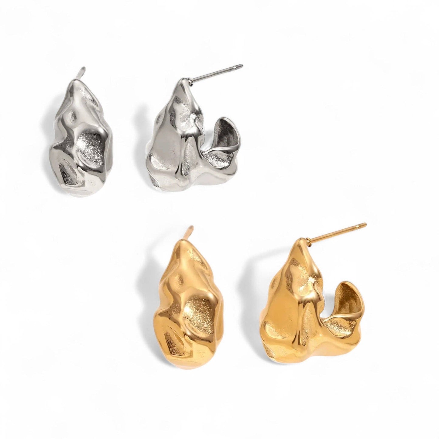 Organic Tri Hoop Earring