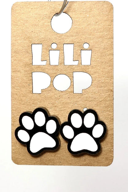Lili0449 Paw Print Earrings
