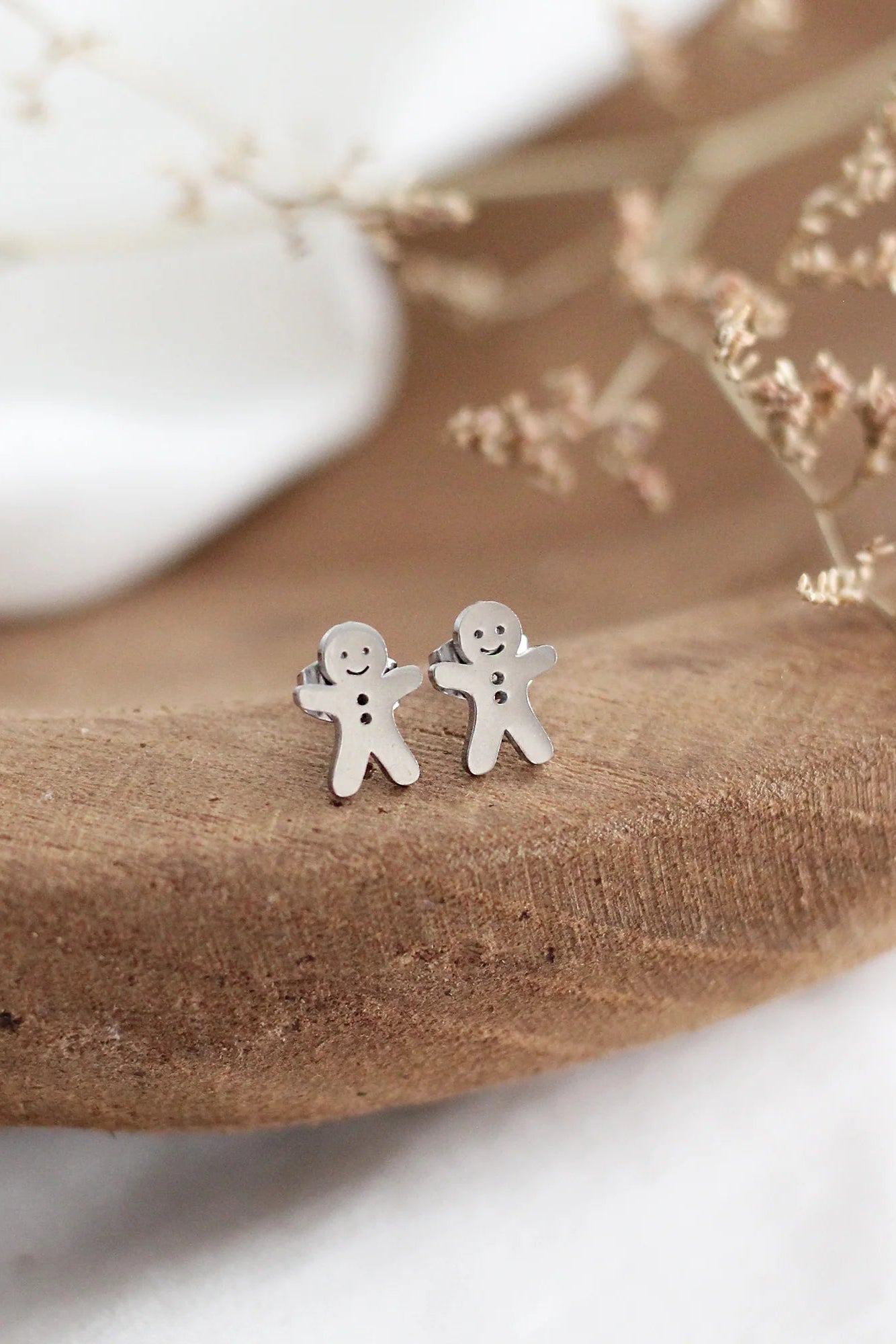 Mini Gingerbread Man Earrings