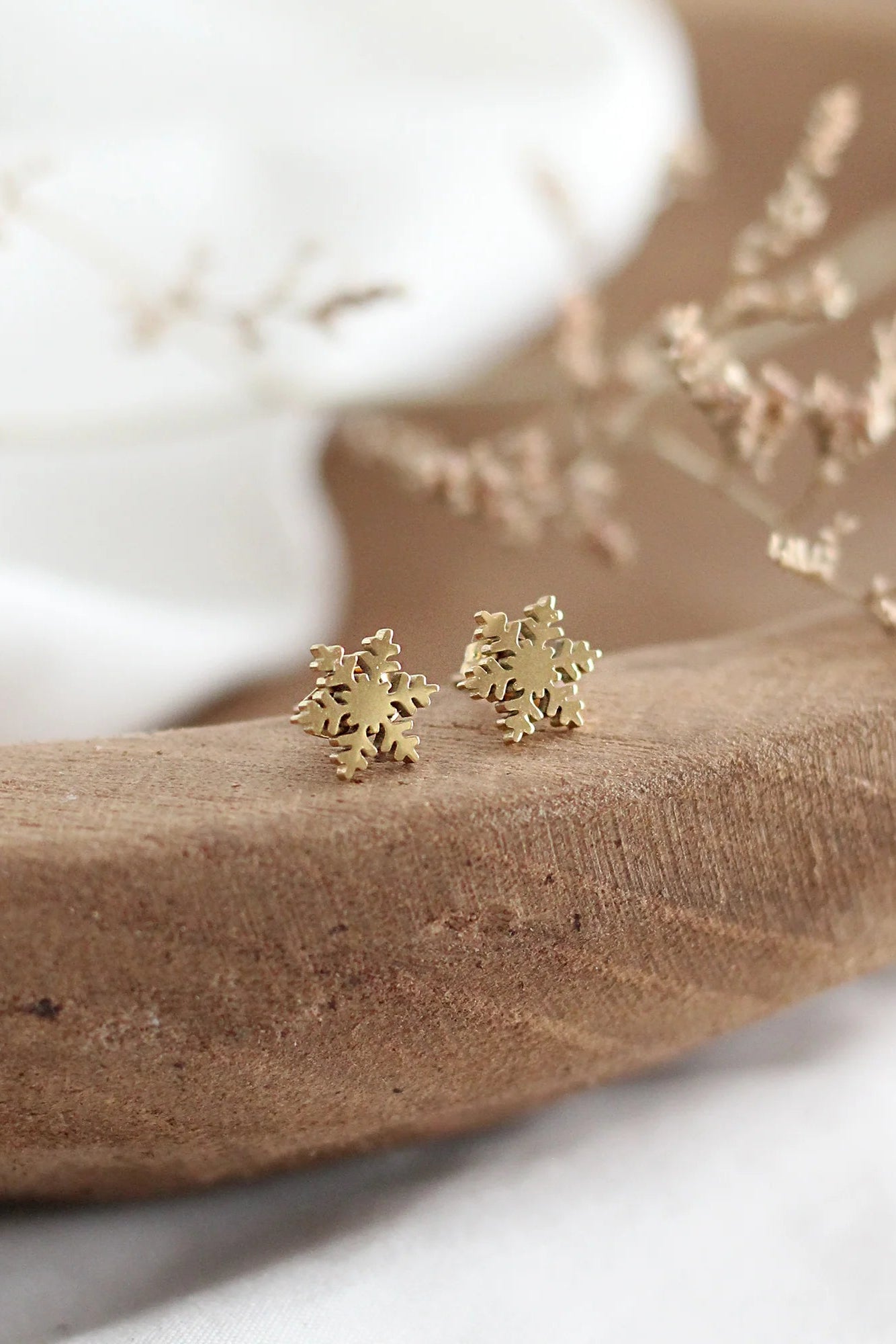 Mini Snowflake Earrings