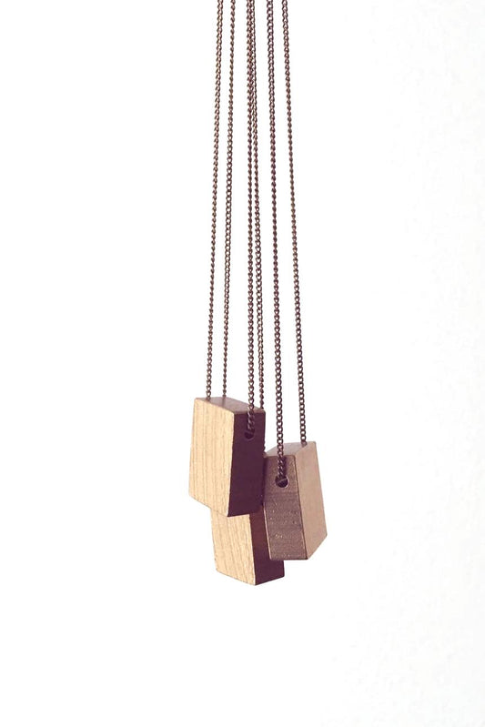 Moog Necklace Raw Brass from Darlings of Denmark. Made in Montreal, QC