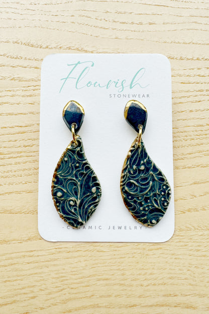 Drop Swirl Imprint Dangles