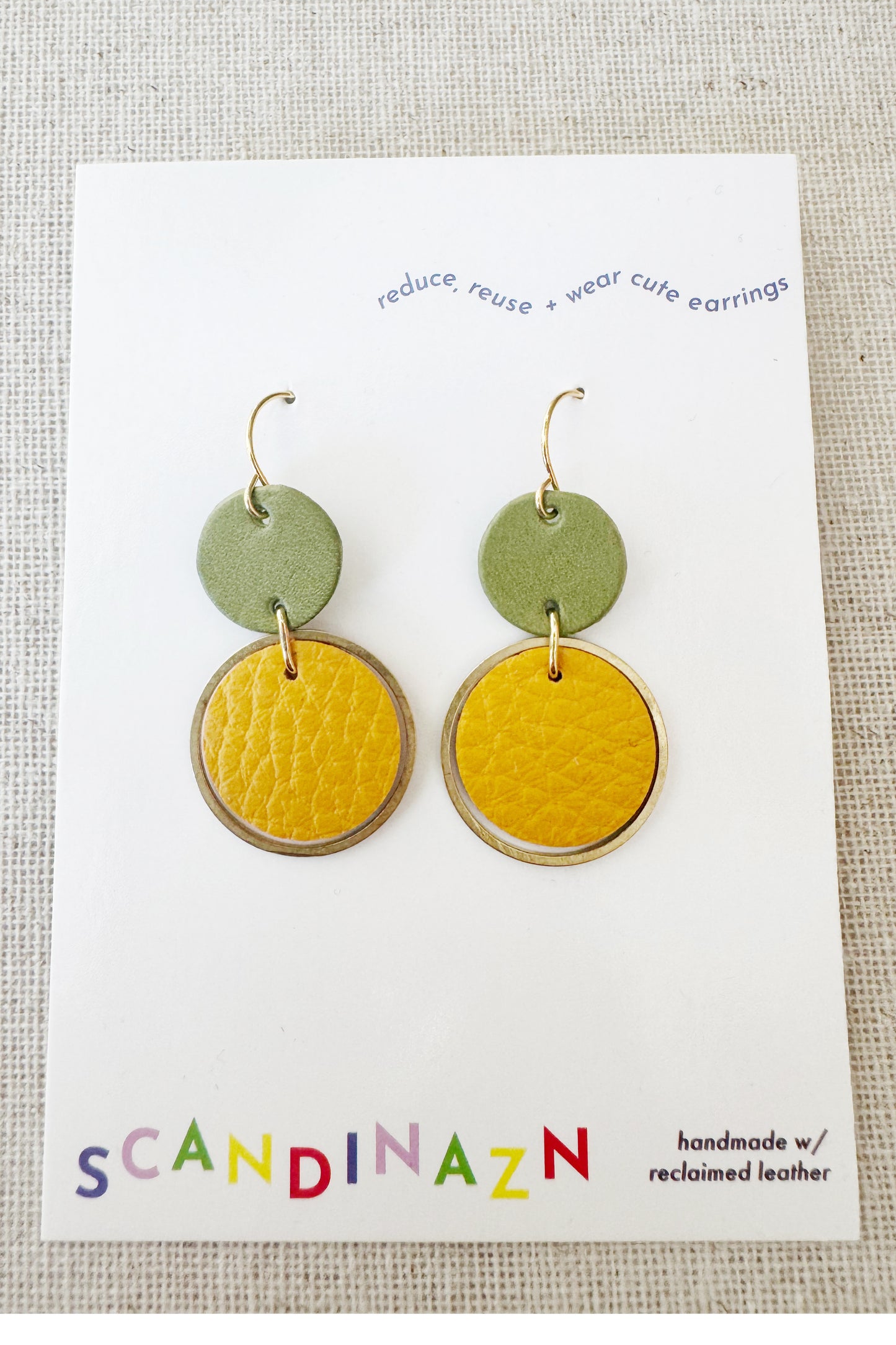 Two-Tone Orbit Earrings - several colour options