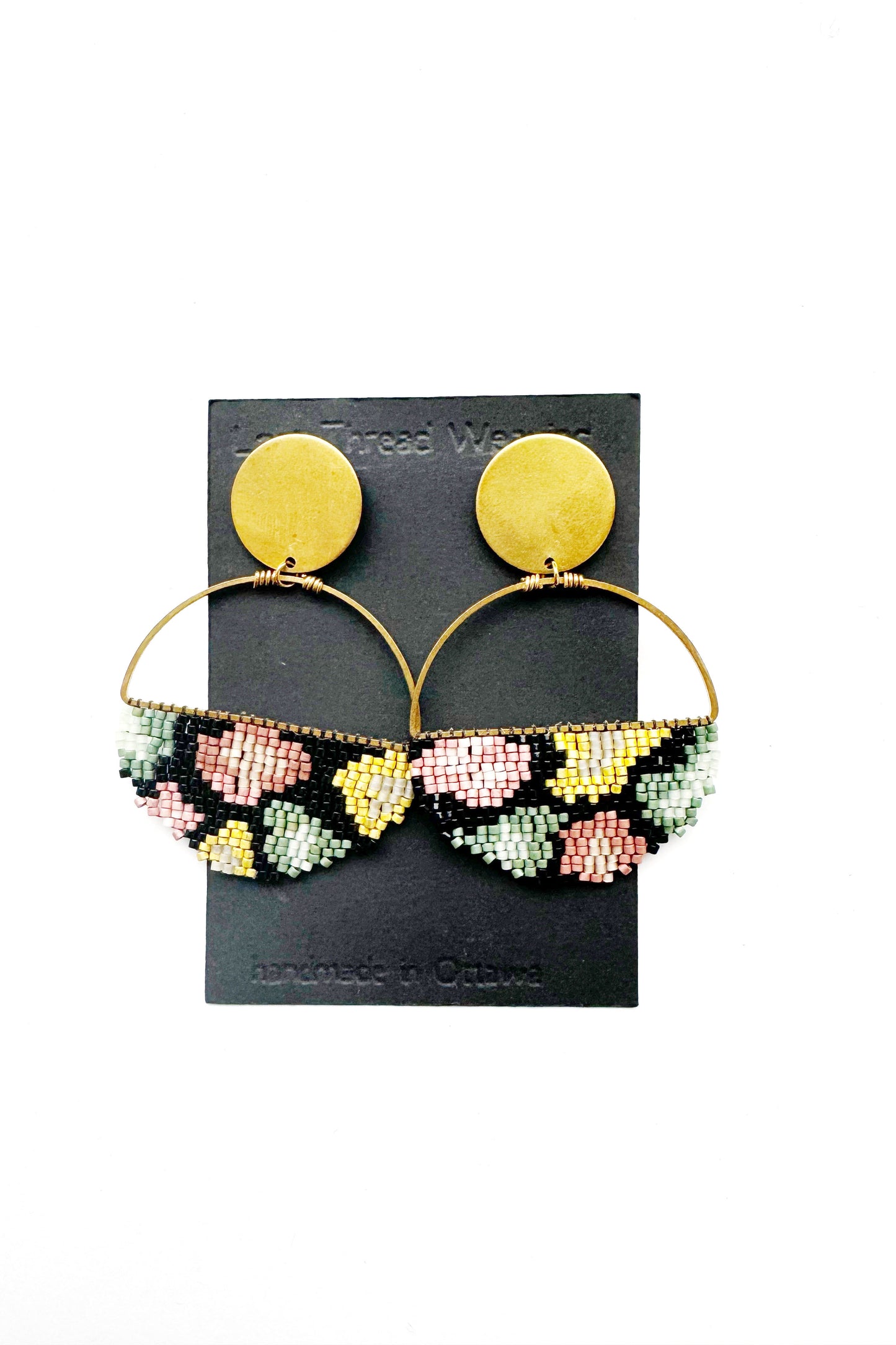 Miriam XL Beaded Dangle Stud Earrings