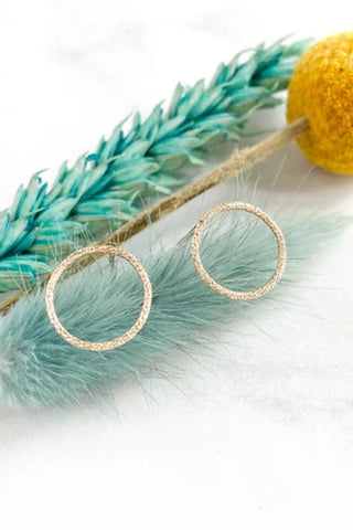 Flourish and Flame Gold Square Hoop Earrings