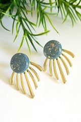 Ceramic and Fireworks Jacket Stud Earrings