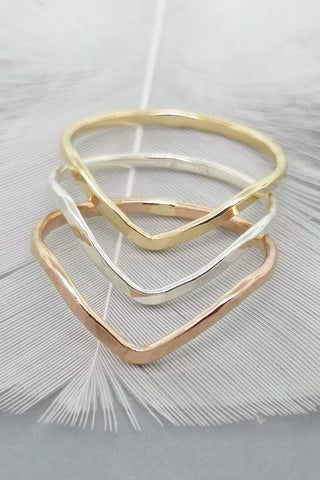 Triple Twisted Wires Ring