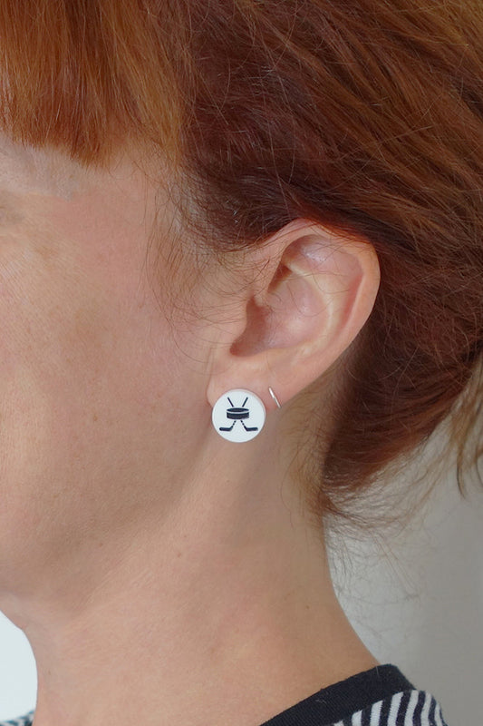 Lili0869 Hockey Stud Earrings