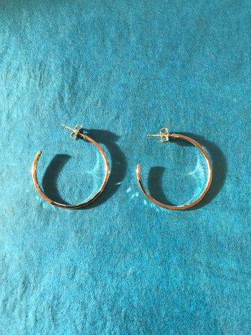 Flourish and Flame Silver Square Hoop Earrings