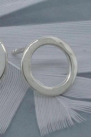 Sterling Silver Spiral Hoop Huggy Earrings
