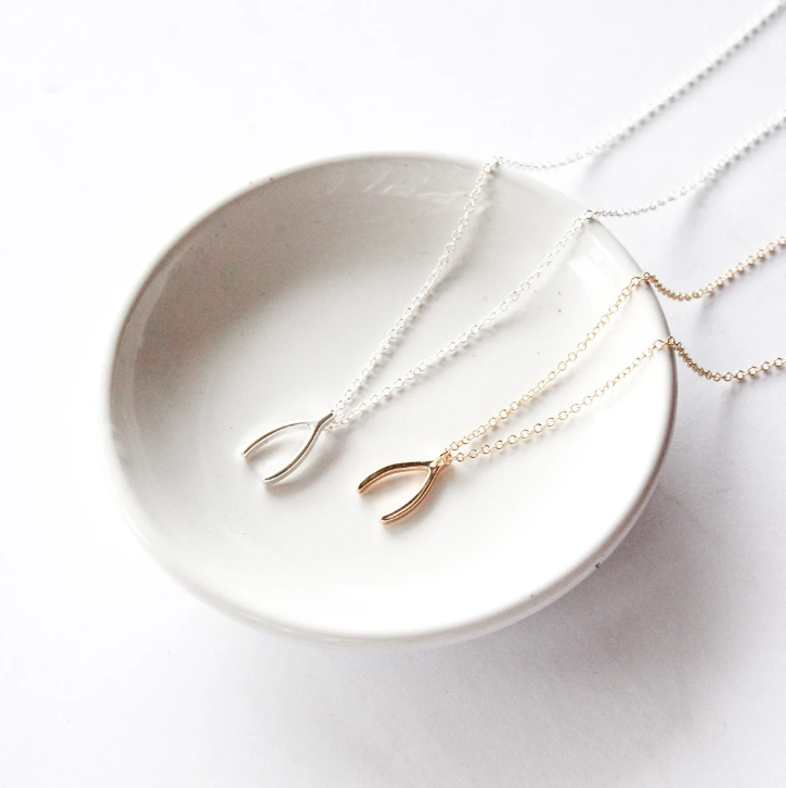 The Wishbone Twig Gold Necklace | Pendant
