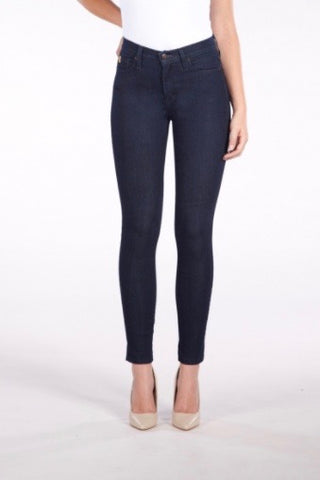 Sky Rise Skinny Yoga Jean - Indigo, very high-waisted, skinny jean, sizes 24-34,  made in Canada