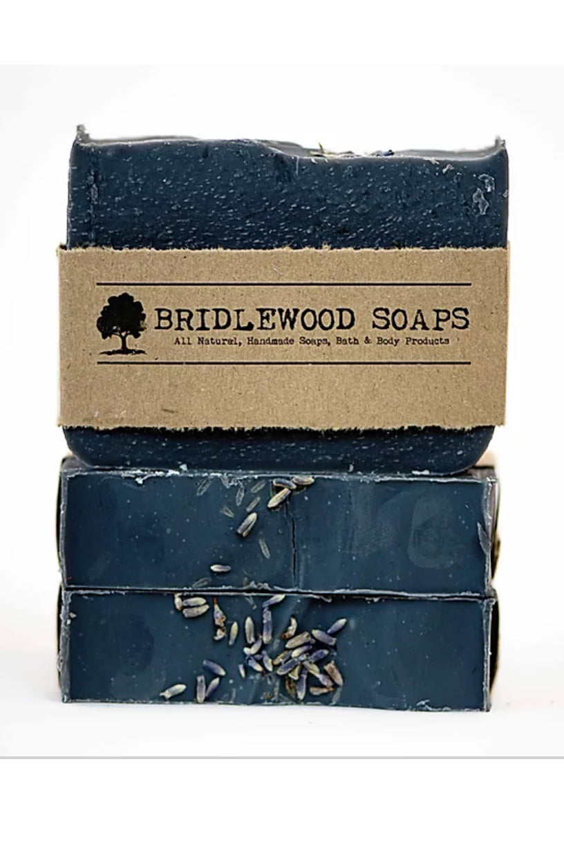 BRIDLEWOOD SOAPS Avocado Charcoal Soap Bar (stacked)