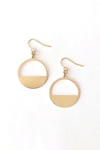 Sterling Silver and Pearl Coin Earrings