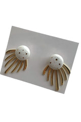 Ceramic and Fireworks Jacket Stud Earrings