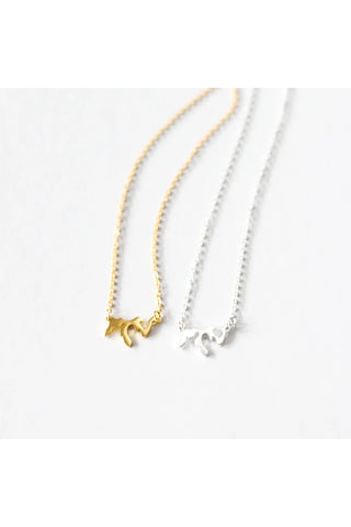Great Lakes Necklace by Birch Jewellery, Gold-plated stainless steel, silver-plated stainless steel, made in Ottawa