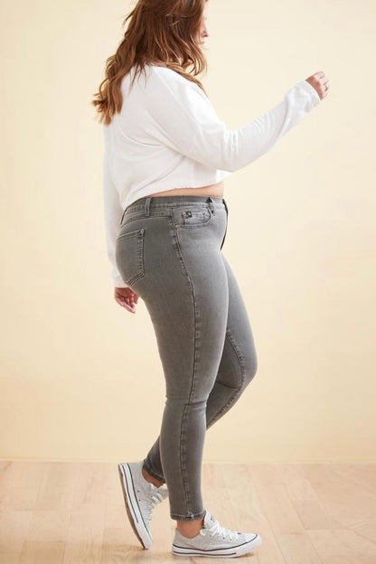 Grey Steel - RACHEL 30" inseam Classic Rise Skinny Jeans