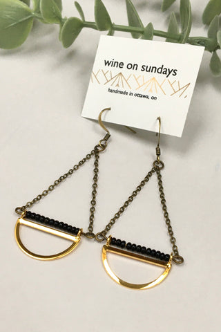 Simple Brass Double Circle Necklace