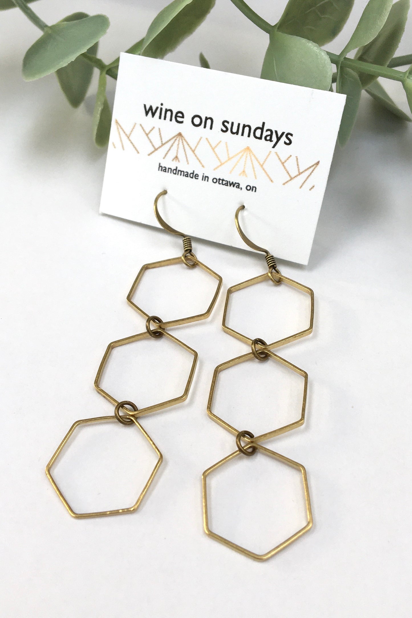 Triple Hex Earrings