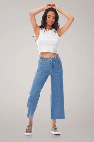 LILY High Rise cropped Wide Leg  25" Inseam