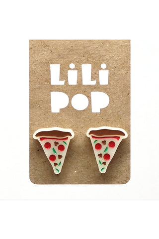 Lili0898 Pizza Stud Earrings
